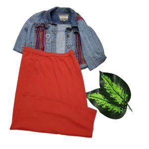 Red Cotton Mooncraft Made in the USA Vintage skirt